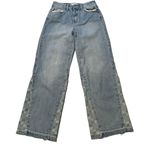 Vervet Flying Monkey High Rise Wide Leg Frayed Hem Jeans, Sz 25 Photo 2