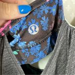 Lululemon ‎ Grey Floral Rest Less Lined Tank Top Photo 2