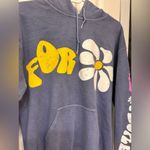 BDG  Urban Outfitters Blue Hoodie with Yellow and White Flower Design NWT Photo 4