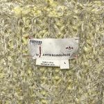 Anthropologie Womens Larkin Shimmer Metallic Fuzzy Eyelash Cardigan Yellow Large Photo 4