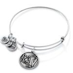 ALEX AND ANI  "Because I Love You" Charm Bangle in Silver-Tone Brass Photo 0
