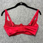 Frederick's of Hollywood Frederick's of Hollywood Red Lace Bra Underwire Balconette Style 32F Lingerie Photo 3