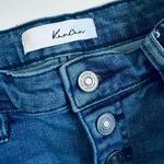 KanCan Heavily Distressed High Waist Buttonfly Midwash Fringe Hem Skinny Jeans Blue Size 27 Photo 8