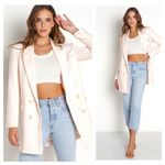 BB Dakota  by Steve Madden Dress to Thrill Blazer Light Blue Womens Size Large Photo 7