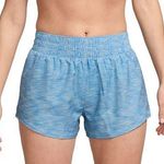 Nike Women’s One Dri-Fit Mid-Rise 3” Brief Lined Blue SpaceDye Shorts Sz S NWT Photo 7
