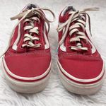 Vans Old Skool Red White Lace Up Sneakers Unisex Men’s 6.5, Women’s 8 Photo 2