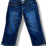 Aeropostale  Womens Casual Straight Leg Blue Denim Crop Jeans Sz 7/8 Split Bottom Photo 0