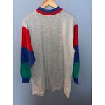Vintage Varsity Team Cheerleader Graphic Long Sleeve Color Block Sweatshirt Gray Size M Photo 7