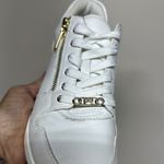 ALDO  White and Gold Sneakers with Padded Ankle Collar Photo 2