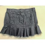 Michael Kors  size 16 dk blue denim flounce‎ skirt with ruffle frayed hem $98 Photo 2