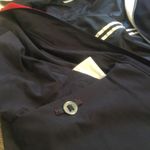Liz Claiborne NAVY RED WHITE DENIM  ZIP UP JACKET Photo 3