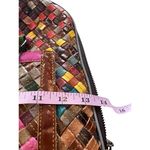 AmeriLeather Multicolor Woven Leather Backpack Purse with Coin Pouch Women’s Photo 7