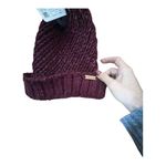 Adidas Burgundy Knit Beanie with Gray Highlights Photo 3