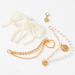 Pearl Bow Shoe Charm Pack Gold Photo 1