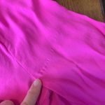 Lilly Pulitzer  Blouse Medium Hot Pink 100% Silk with Keyhole Back Design Photo 5