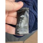 Nic+Zoe  Sweater Womens Medium Blue Linen Blend Knit Long Sleeve Pullover B63 Photo 3