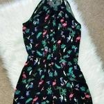 Loft Tropical Bird & Palm Tree Print Short Romper Small Photo 0