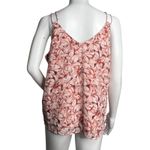 Ann Taylor Shirt Womens Medium Pink Floral Hibiscus Flower Tank Top Blouse Bloom Photo 2