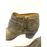 Clarks Carleta Nubuck Women Brown Leather Side Zip Block Heel Ankle Boots Size 9 Photo 4