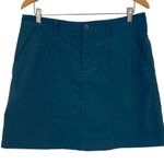 Patagonia Womens Mini Skort Inner Shorts Multiple Pocket Front Zip Teal Size 10 Photo 0