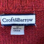 Croft & Barrow Christmas Knit Full Zip Appliqué Snowmen Sweater Size M Photo 4