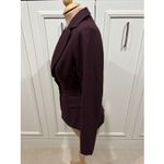 White House | Black Market WHBM Elegant Signature Blazer Size 2 Burgundy Check Photo 3