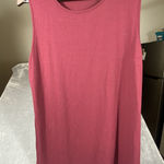J. Jill Tunic Tank Top Medium Sleeveless Stretch Summer Rayon Flowy Wine Beach White Photo 0