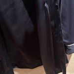 Victoria's Secret Victoria’s Secret Satin-Like Navy Blue Pink Trim Jacket Style Robe Size Medium Photo 8