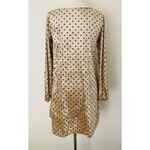 Cutie Blonde Japanese Kawaii Polka Dot Velvet Crewneck Flowy Dress Sz L Tan Size L Photo 1