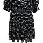 L'Academie  x Revolve The Selena Mini Dress Polka Dot Open Back Black A Line XXS Photo 9