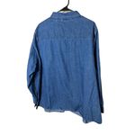 White Stag White Stag 22W/24W Blue Denim Shirt Vintage Tropical Christmas Embroidered Photo 6