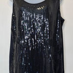 Notations  | Sequin Black Jewel Tone Plus Size Dressy Glam Tank Top Photo 0