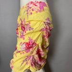 Mango MNG Skirt Romance Yellow Floral Ruffle Frill Mini Flirty Feminine Romantic Photo 14