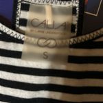 CALIA by Carrie Underwood Black and White Striped Strappy Tunic Tank Top Photo 3