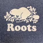 Roots Canada Logo Beaver Marled Blue Short Sleeve Shirt Women Size S Photo 3