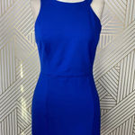 Halston Heritage Sleeveless Ponte Dress in Cobalt Blue Size US 2 Photo 3