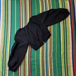 Topshop Black taffeta balloon sleeve double zip crop top size Small Photo 11