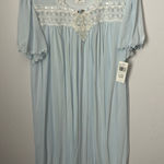 Miss Elaine Classics Light Blue Lace Trim Chemise XL NWT Photo 0