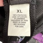 Frederick's of Hollywood Floral Print Tie Front Lace Accent Halter Bra XL Photo 4