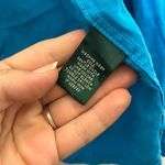 Ralph Lauren The LAUREN ® Roll-Tab-Sleeve Aqua Blue Turquoise Linen Shirt Photo 8