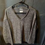Blu Pepper Women’s Cozy Life Gray V-Neck Sweater Photo 0