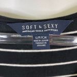 American Eagle 3/$30 | Soft & Sexy Black & White Stripe Skater Dress S Photo 4