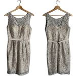 Jenny Yoo Harlow BHLDN Lace Knee Length Cocktail Dress Women's 8 Sandstone Tan Photo 2