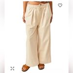 Free People  After Love Roll Cuff Wide Leg Pants drawstring waist buttonfly XS Photo 4