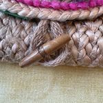 NEW America & Beyond Pom Pom Jute Colorful Beach Party Cocktail Clutch Bag Photo 2