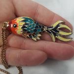 Anthropologie  Tropical Jewel Fish Chain Necklace Photo 2
