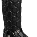 Gucci Women's Black GG Matelasse Lug Sole Leather Boots Photo 0