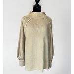 Free People Shes A Keeper Womens XS Oversized Beige Mock Neck Pullover Sweater Photo 3