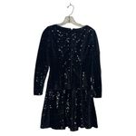 Eliza J Black Dress Skater Fit and Flare All Over Sequins Long Sleeves Size 4 P Photo 4