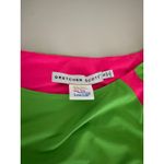 Gretchen Scott Women's Bright Neon Pink Lime Green 3/4 Sleeve Blouse Shirt Top S Photo 2